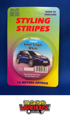 3mm white pinstripes - white,